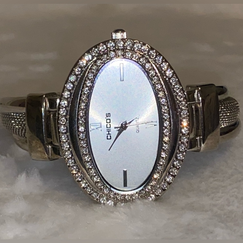 Chico’s Rhinestone Cuff Watch